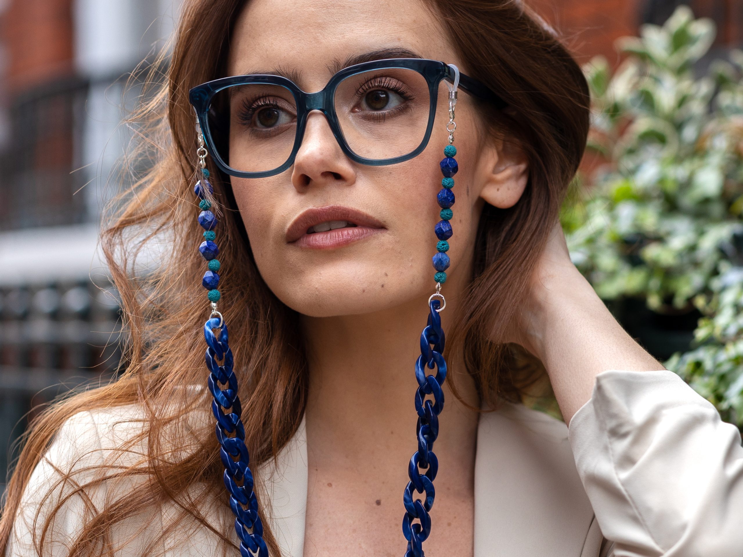 Blue Aromatherapy Glasses Chain