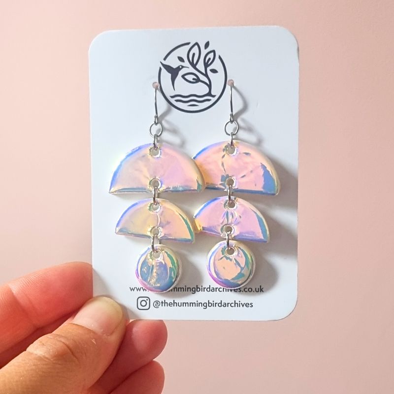 Holographic Dangly Earrings