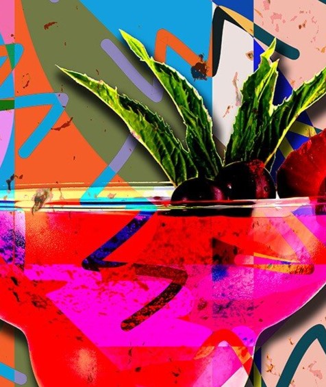 Red Margarita Cocktail - gallery quality print