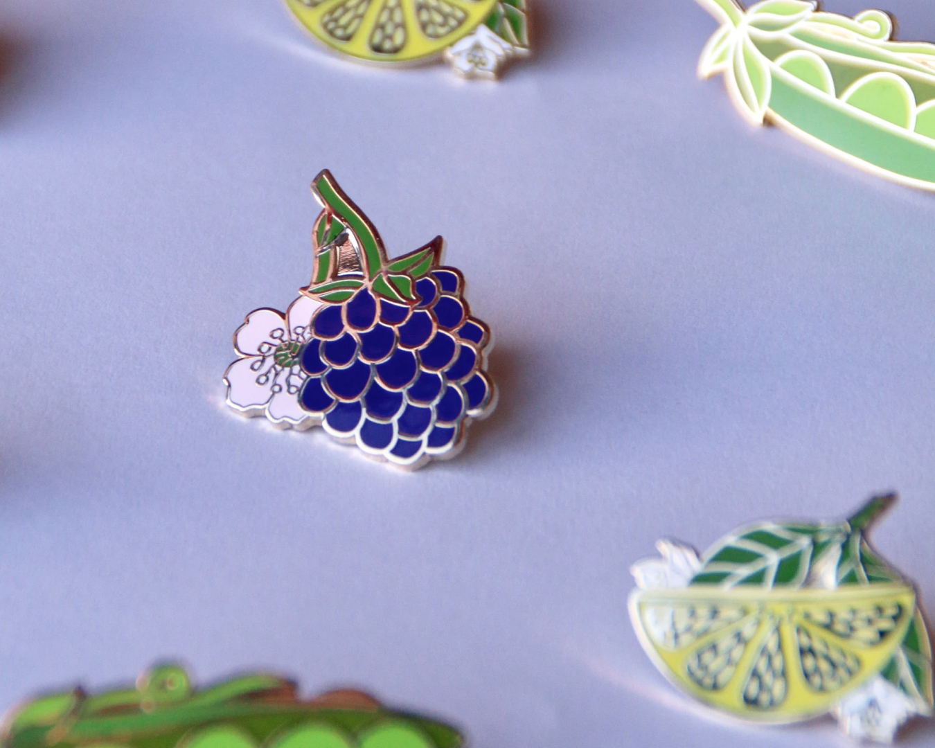 Blackberry Enamel Pin