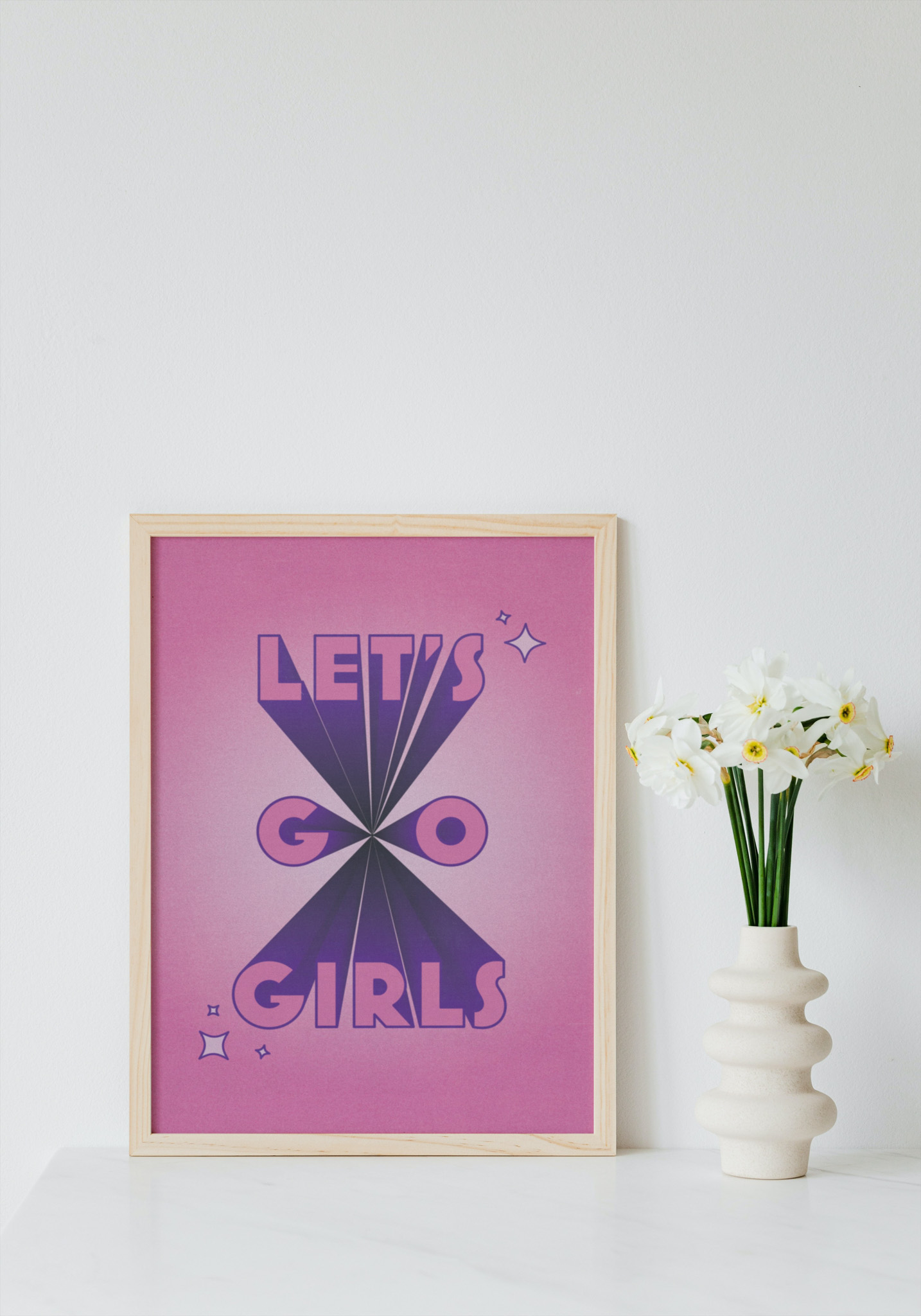 Let's Go Girls Retro Print