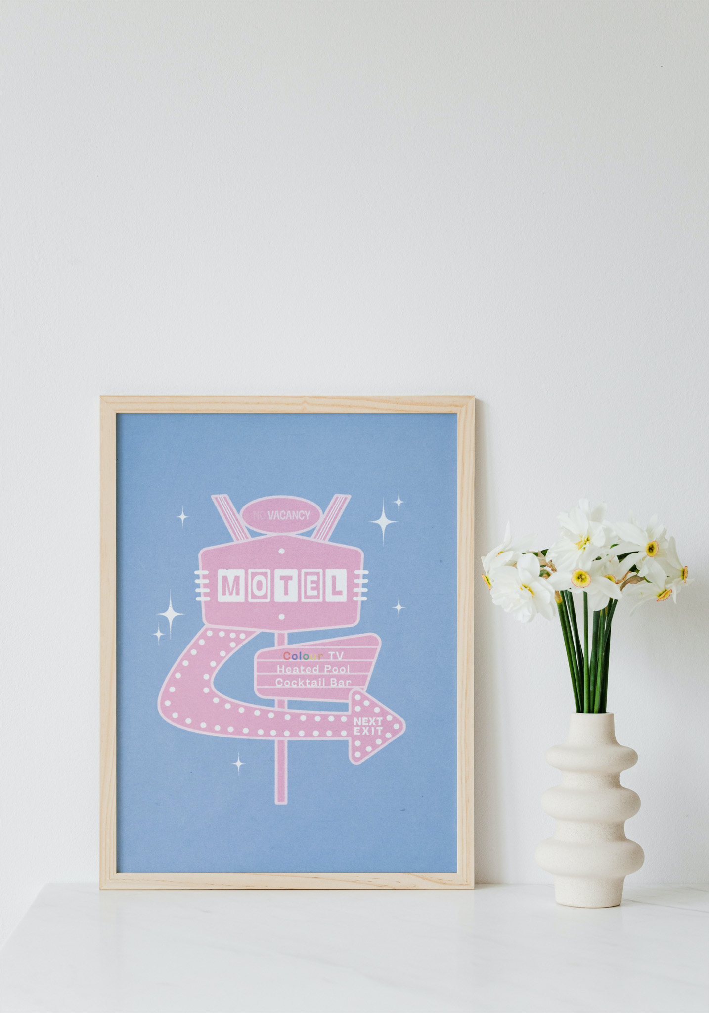 Retro Motel Sign Travel Poster
