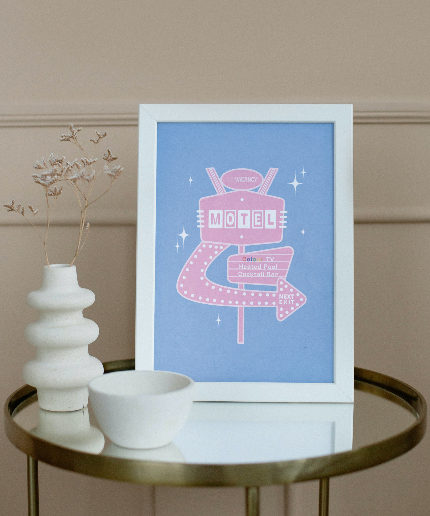 Retro Motel Sign Travel Poster