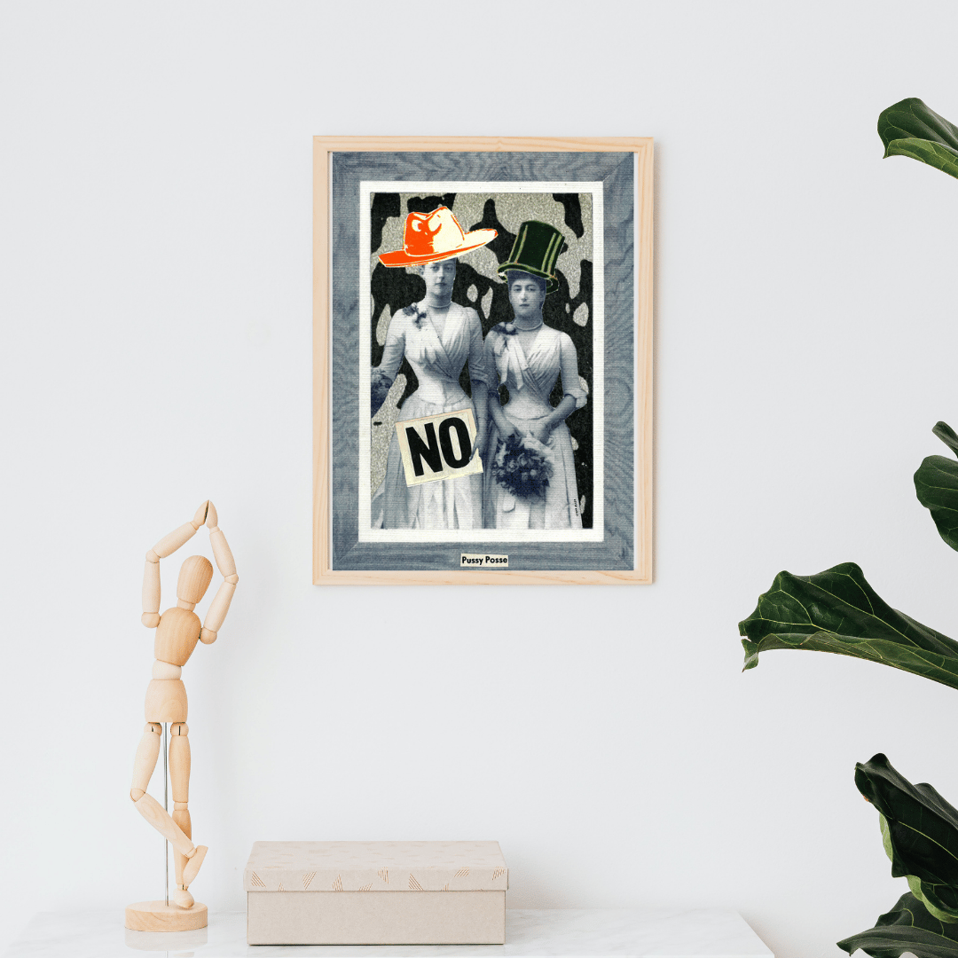 Assez Collage art print of P*ssy Posse feminist collage print