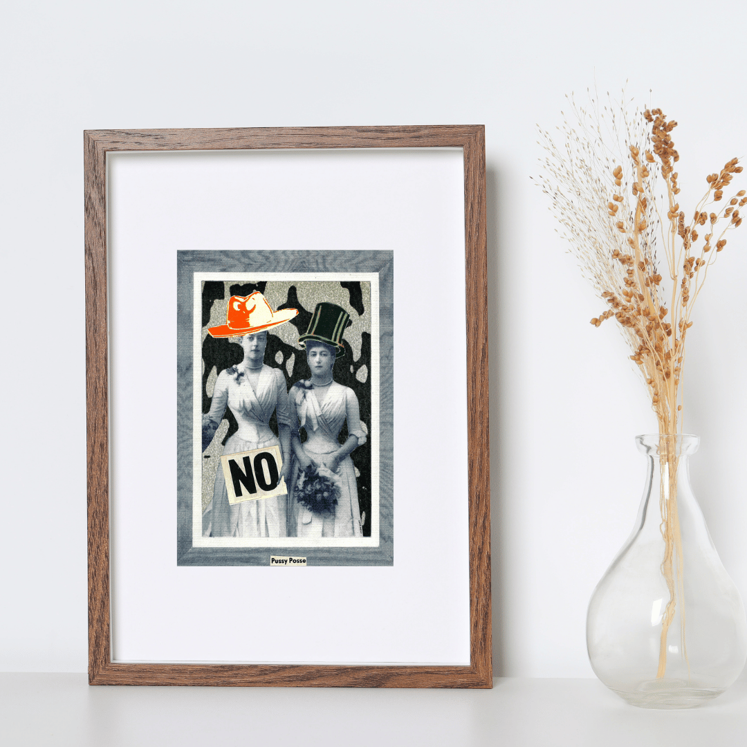 P*ssy Posse – Hand-Cut Collage Art Print