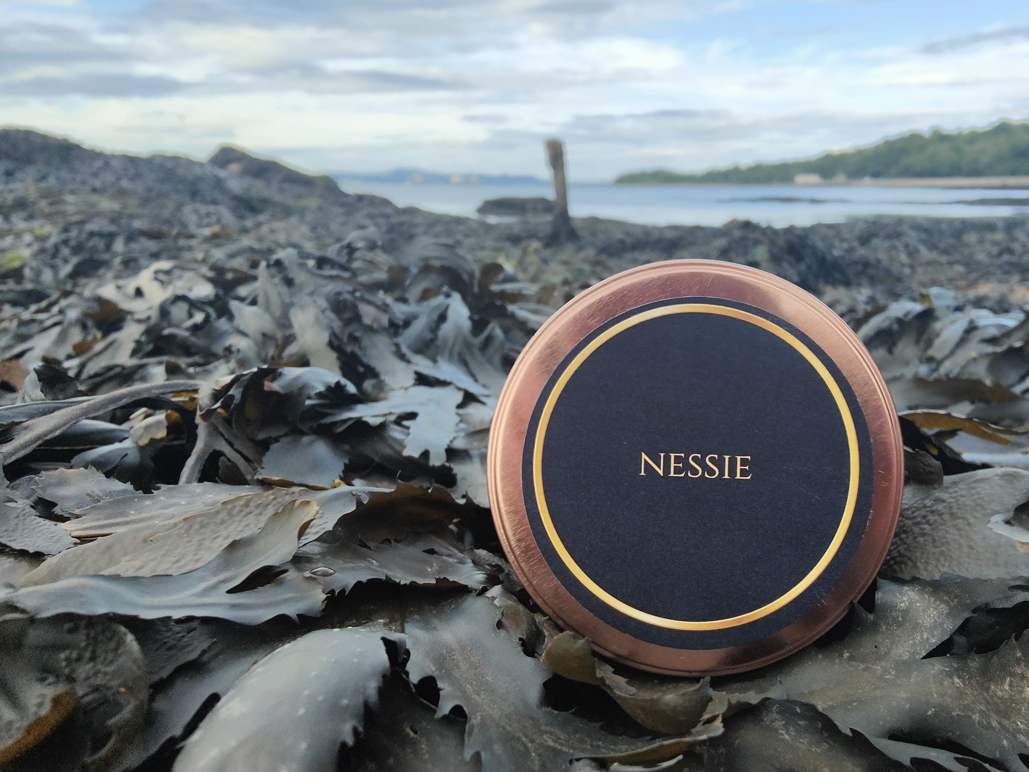Loch Ness Monster candle - Bonnie Glow Scottish luxury scented candle with Nessie design