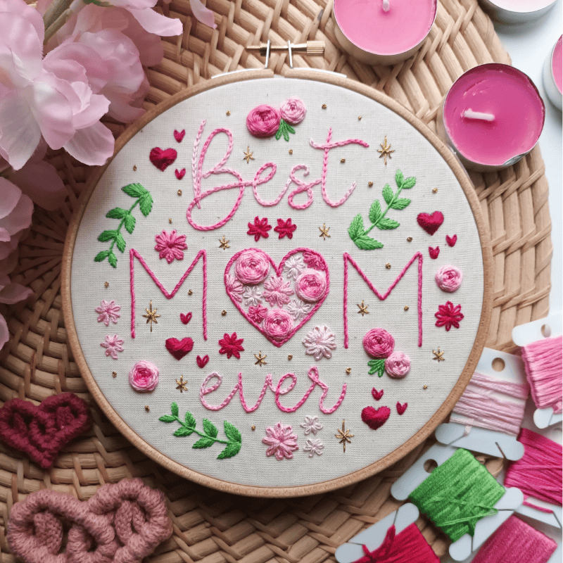 DIY embroidery kit for beginners - Best mum ever