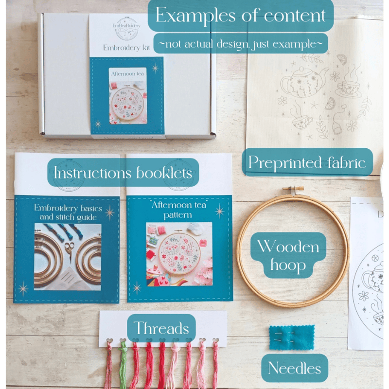 DIY embroidery kit for beginners - Bake it easy