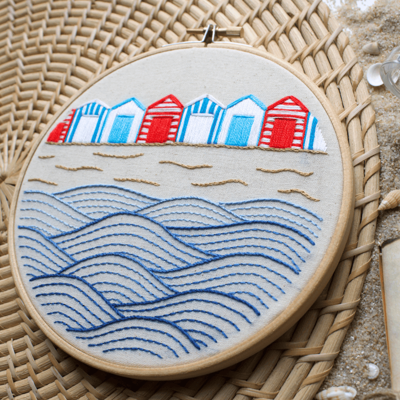 DIY embroidery kit for beginners - Beach breeze