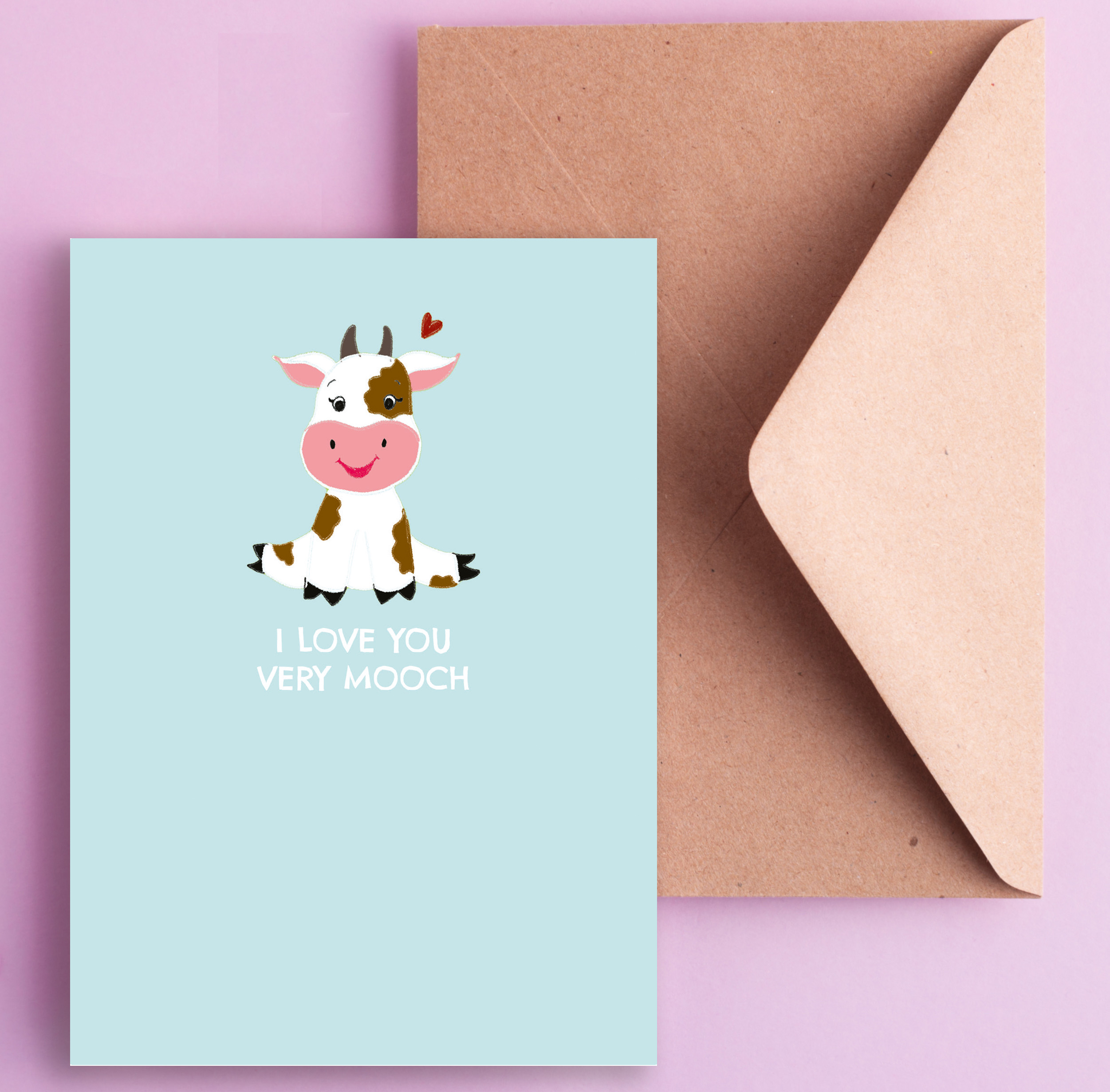 Love You Mooch Card – Valentine's Day Card