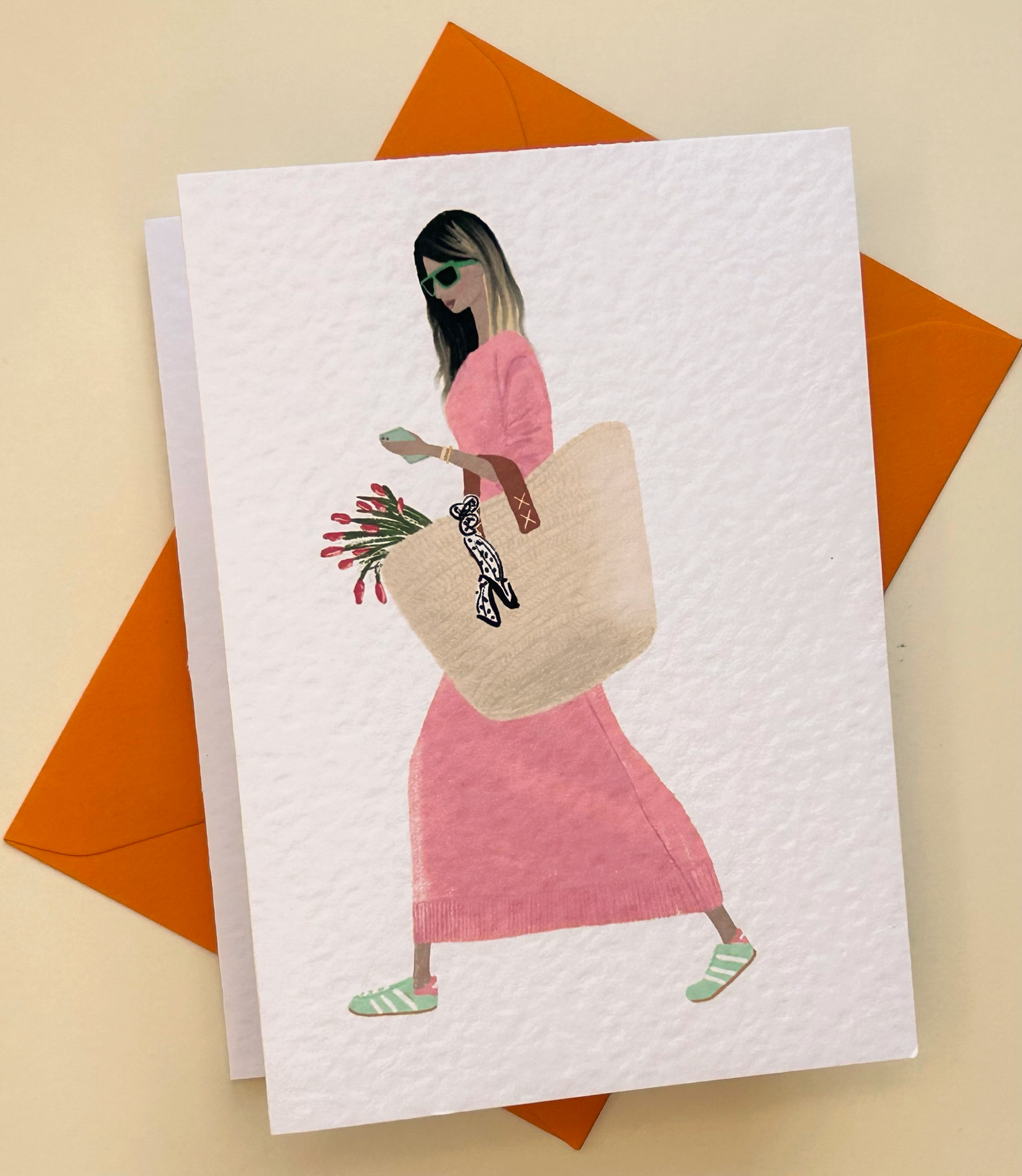 Handmade Concertina Greeting Card - Warm and Stylish