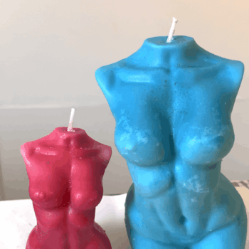 XL Gia, Female Woman Body Torso Candle, Celestial Collection