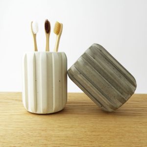 Handmade concrete everything pot - natural grey or white