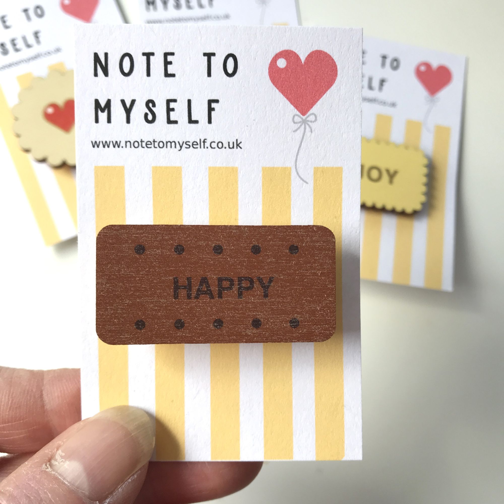 Bourbon Biscuit Wooden Pin Badge