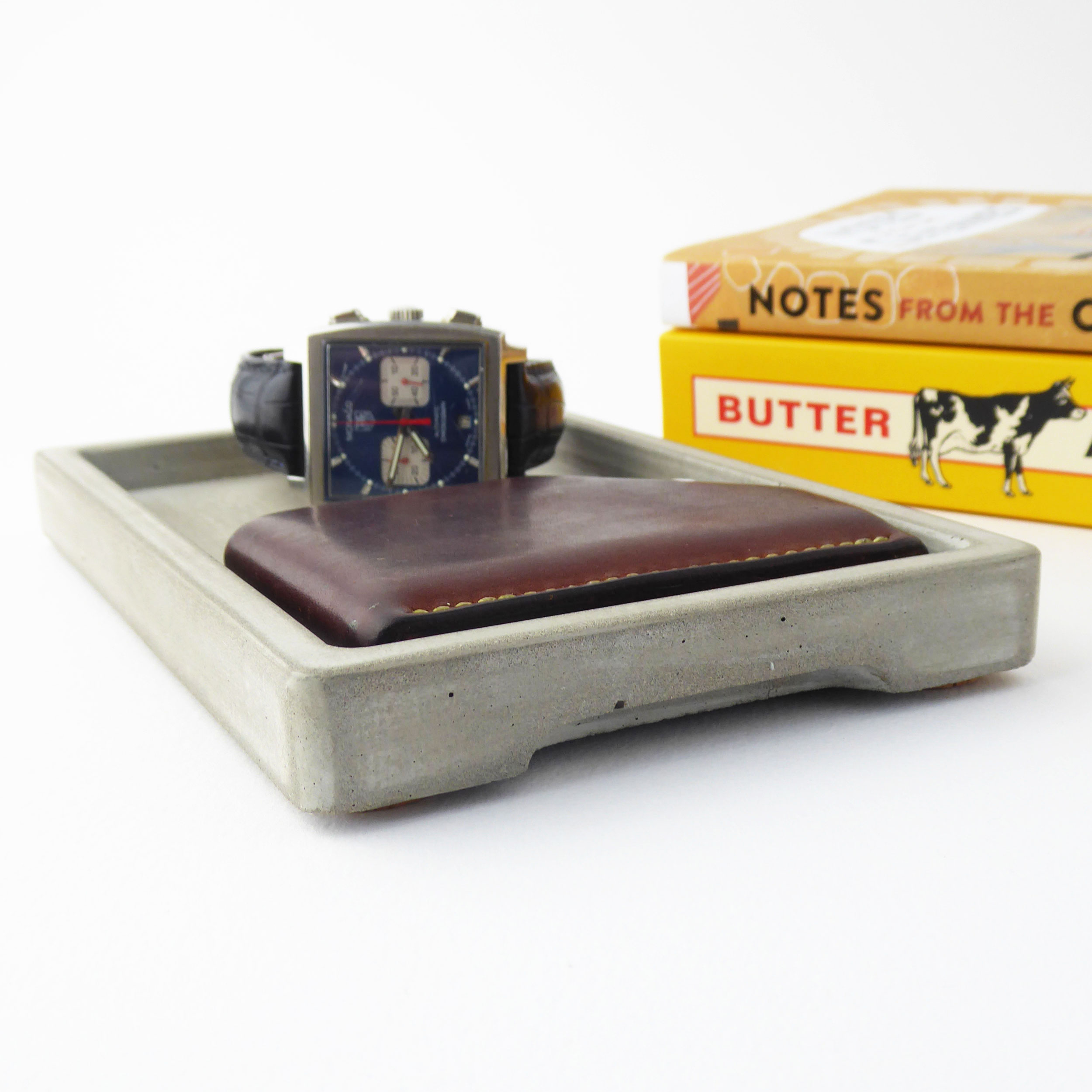 Concrete rectangular tray - natural grey or white
