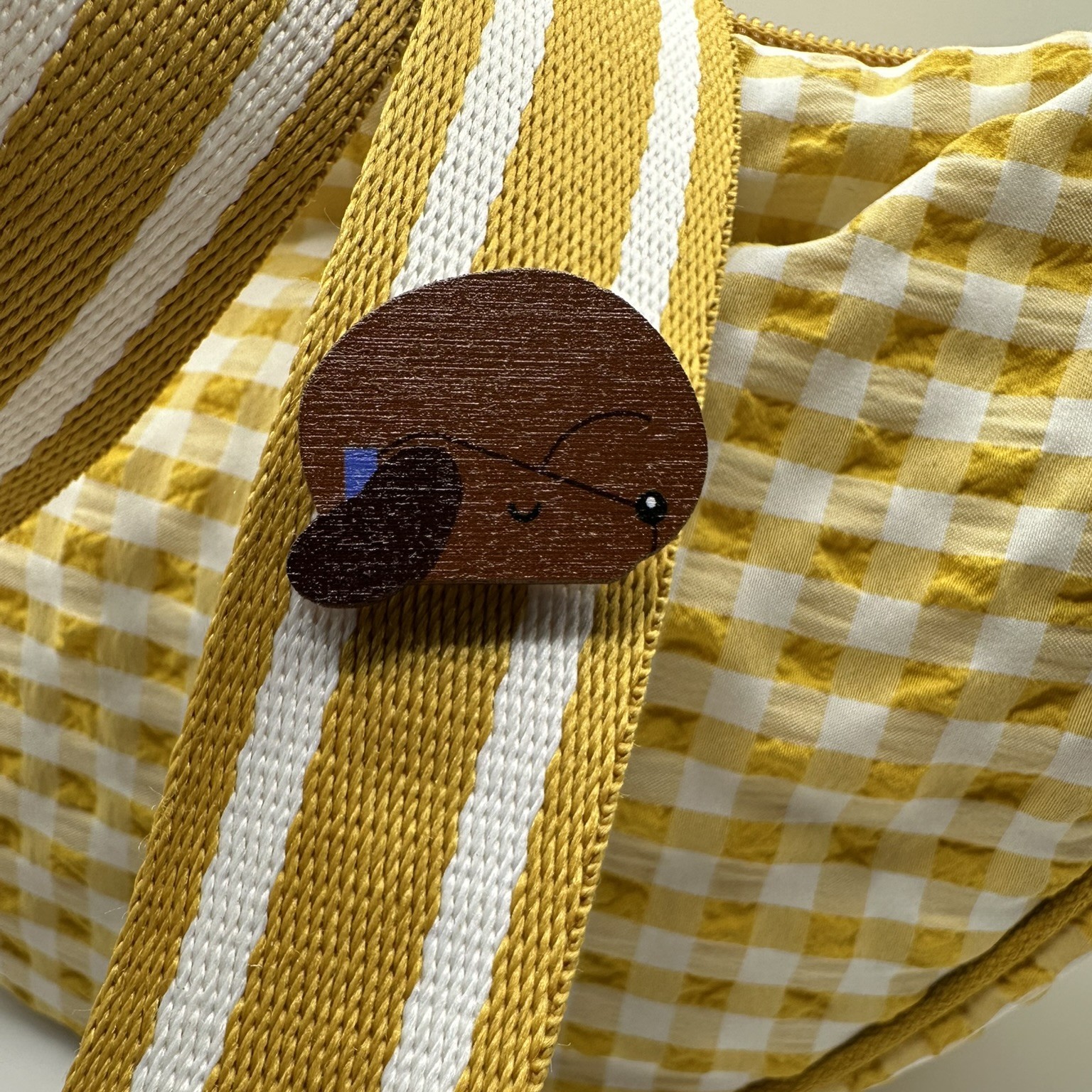 Dachshund Wooden Pin Badge