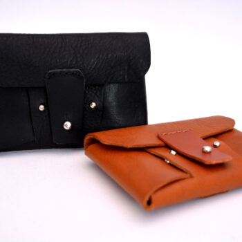Leather Belt Pouch - Handmade Card and Cash Travel Wallet