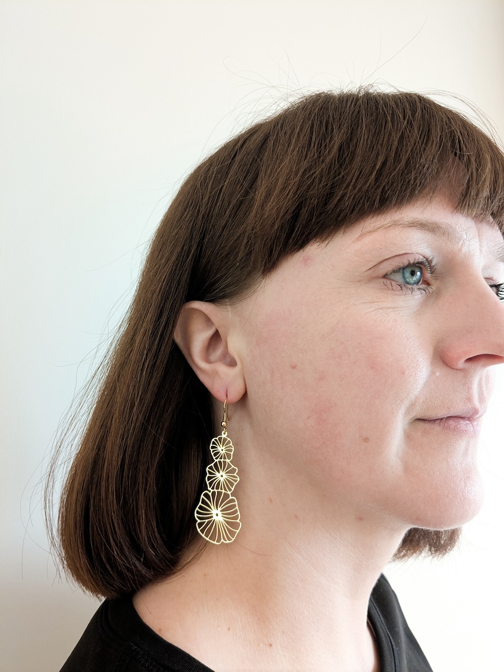 Gold Flower Earrings