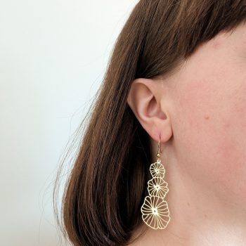 Gold Flower Earrings