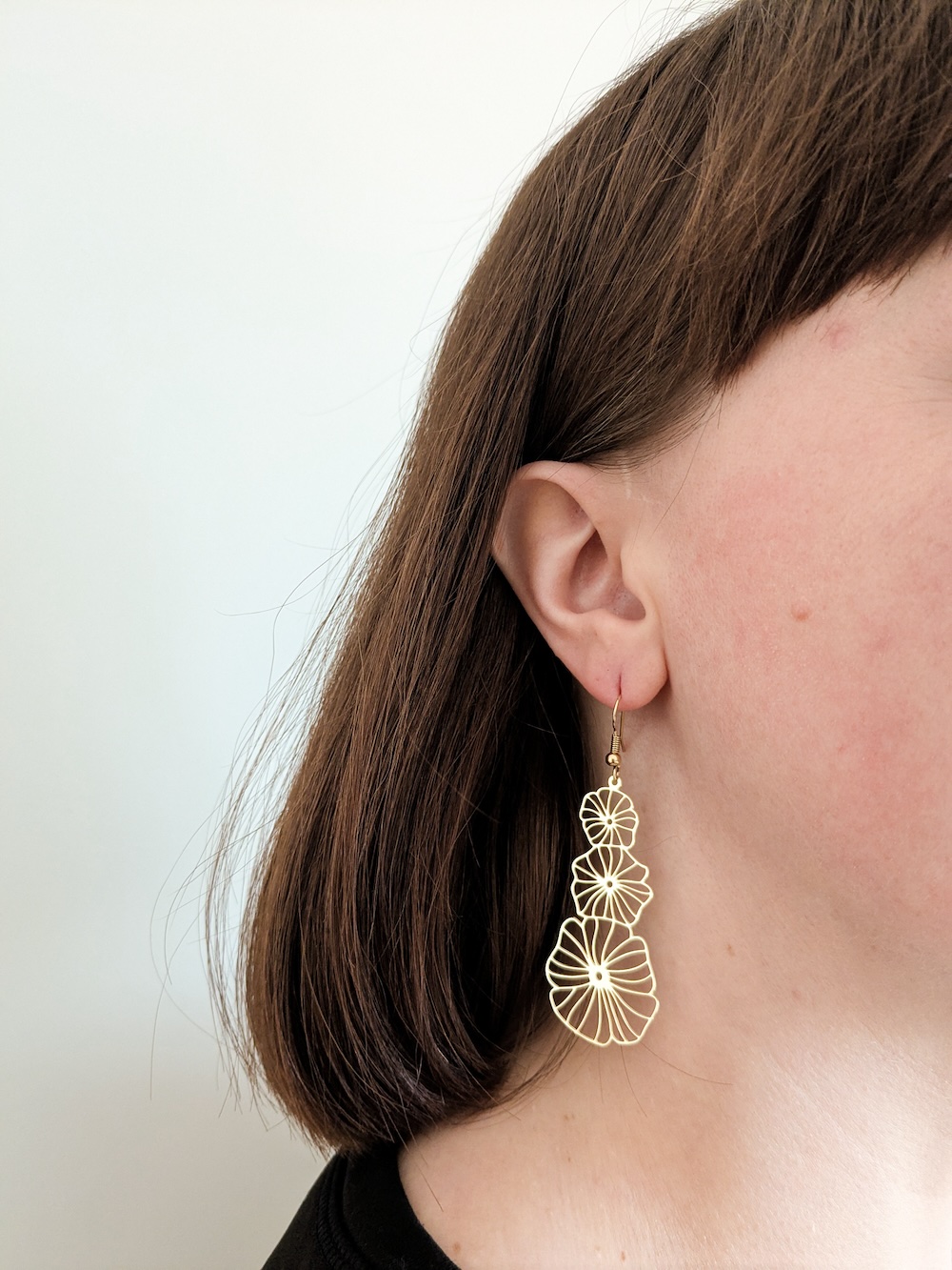 Gold Flower Earrings