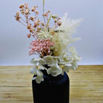 Black handmade organic resincrete vase