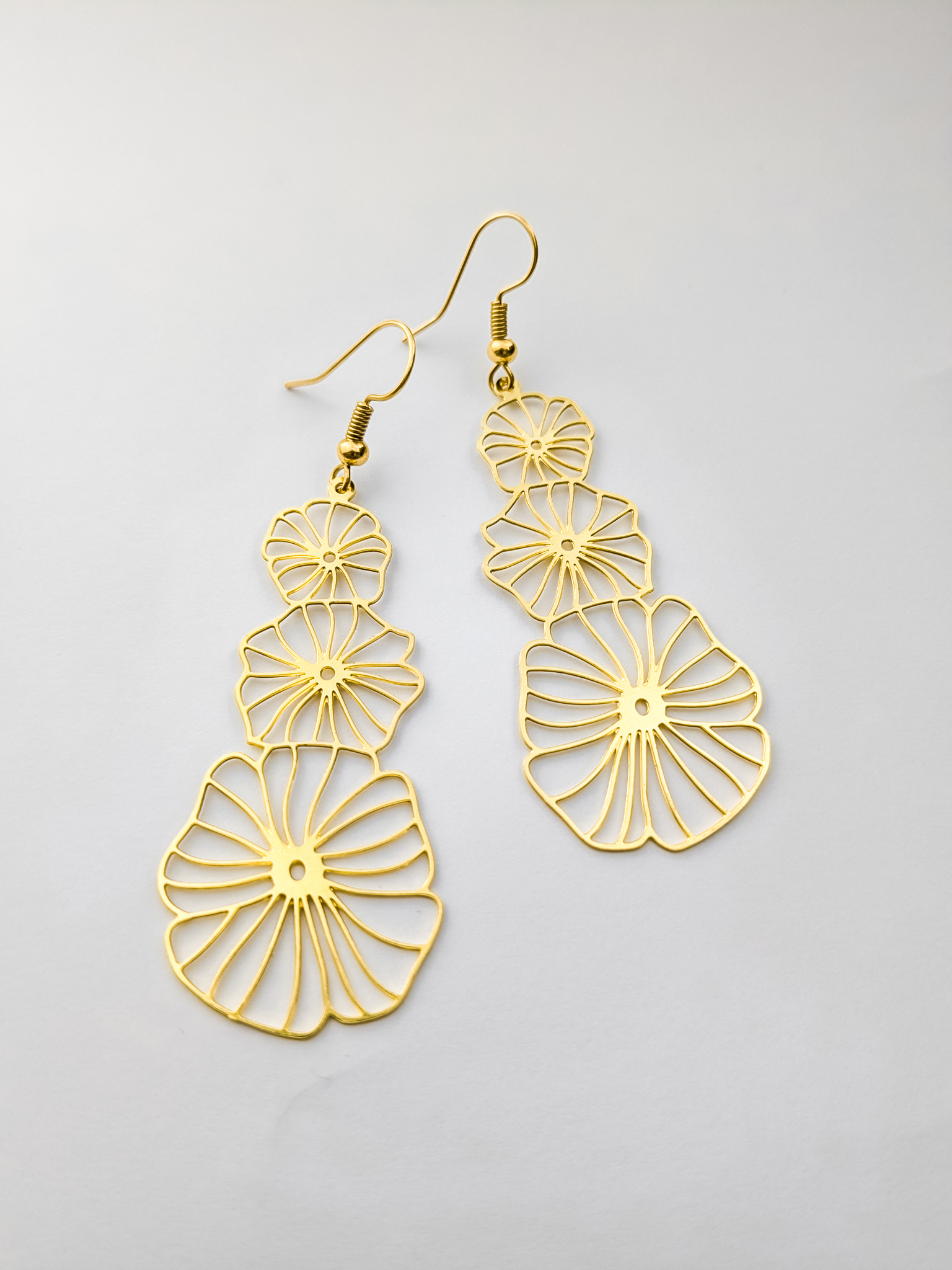 Gold Flower Earrings