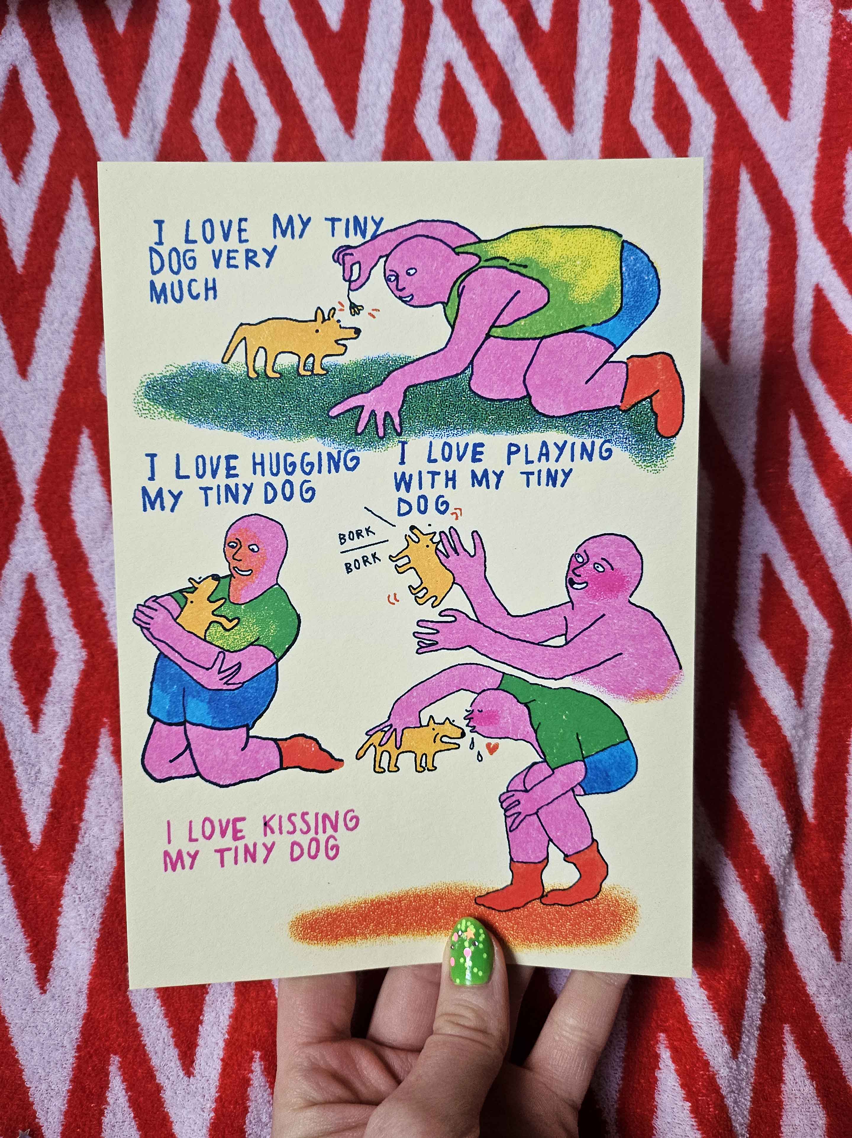 My Tiny Dog A5 Art Print