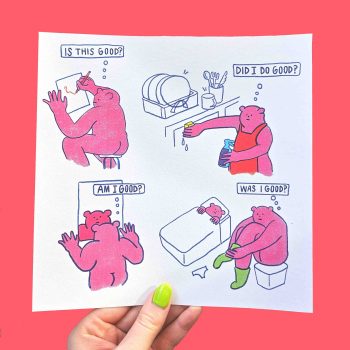 Am I Good? Anxiety Comic Art Print
