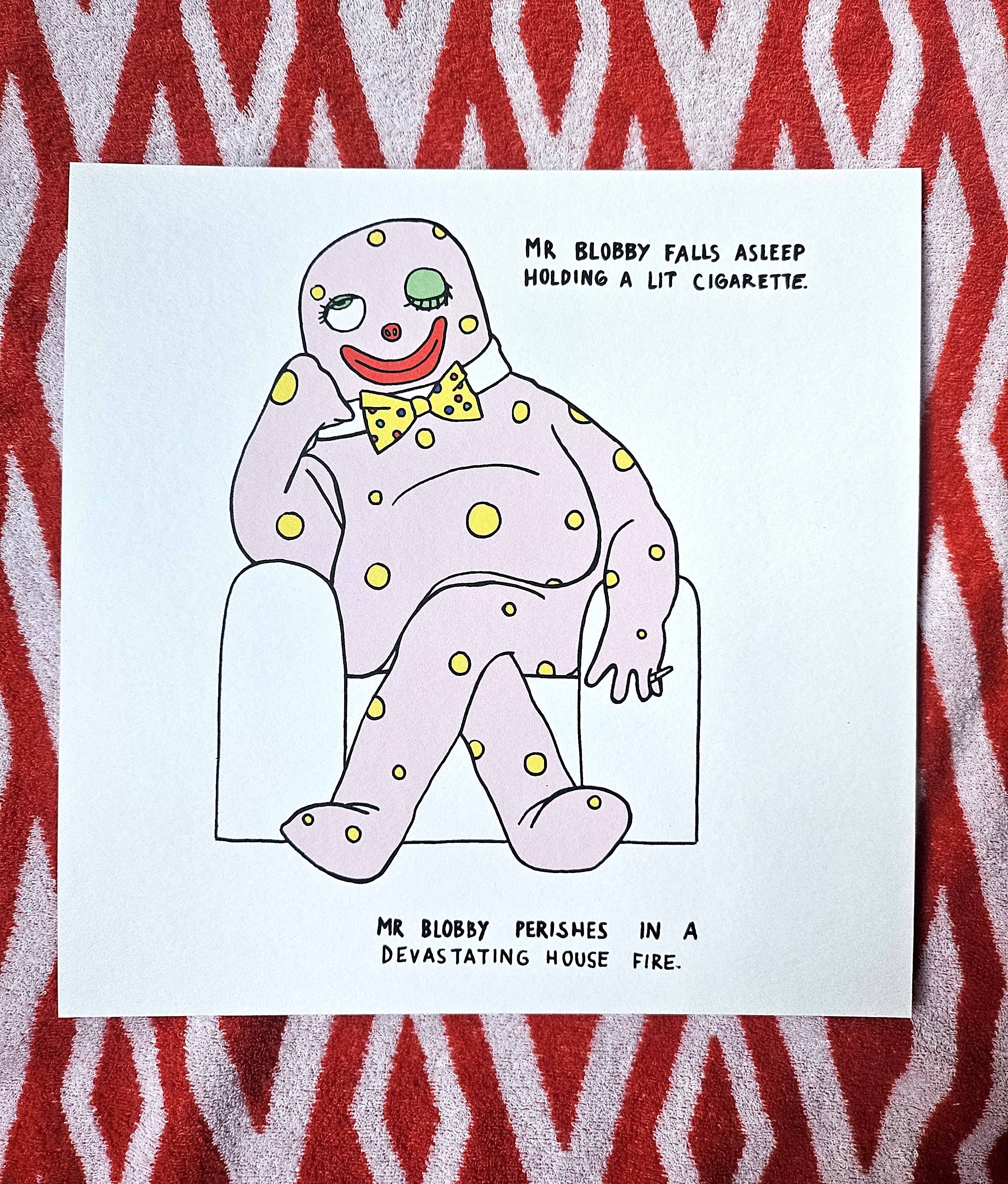 Mr Blobby Perishes Print
