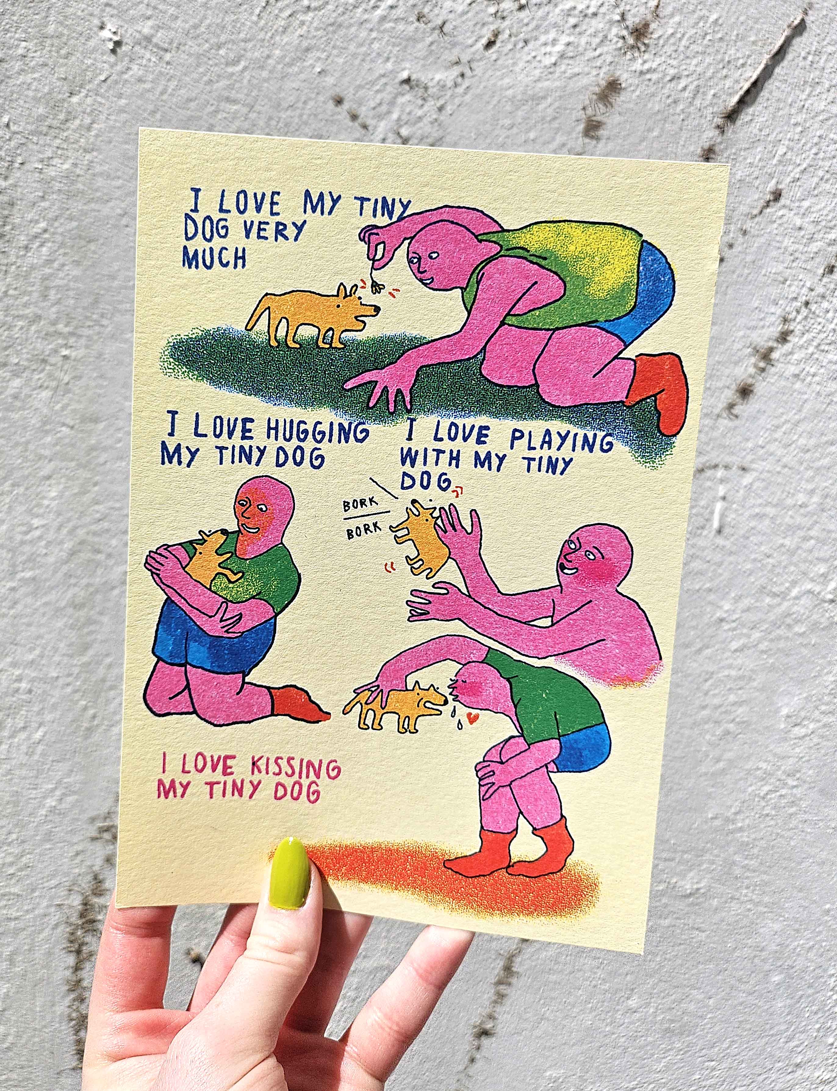 My Tiny Dog A5 Art Print