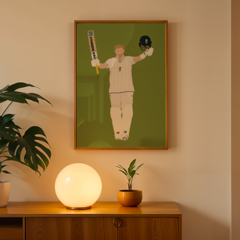 Joe Root Art Print - Hand-Drawn Cricket Wall Art