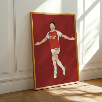 Declan Rice Art Print - Hand-Drawn Football Wall Art