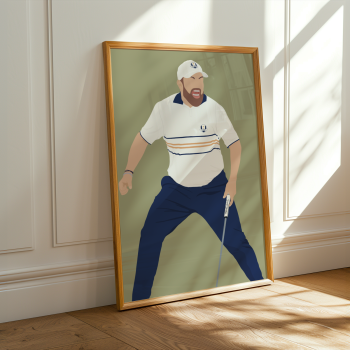 Shane Lowry Art Print - Hand-Drawn Golf Wall Art