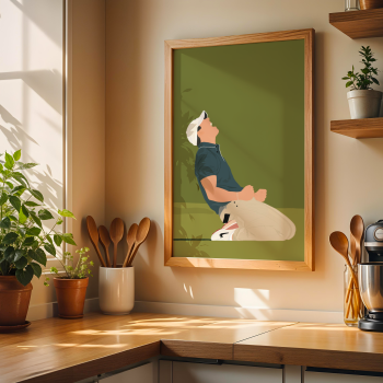 Rory McIlroy Masters 2025 Art Print - Hand-Drawn Golf Wall Art