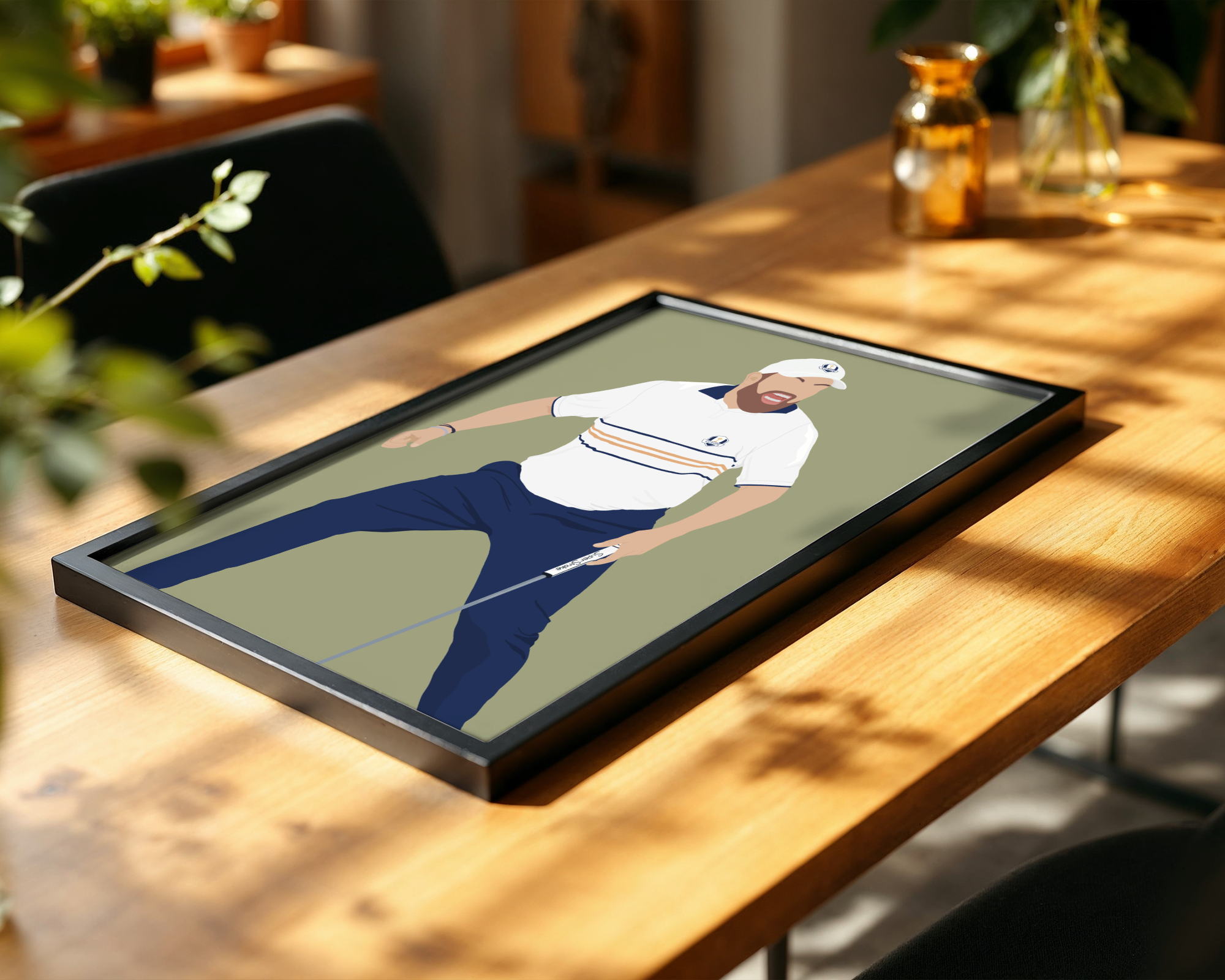 Shane Lowry Art Print - Hand-Drawn Golf Wall Art