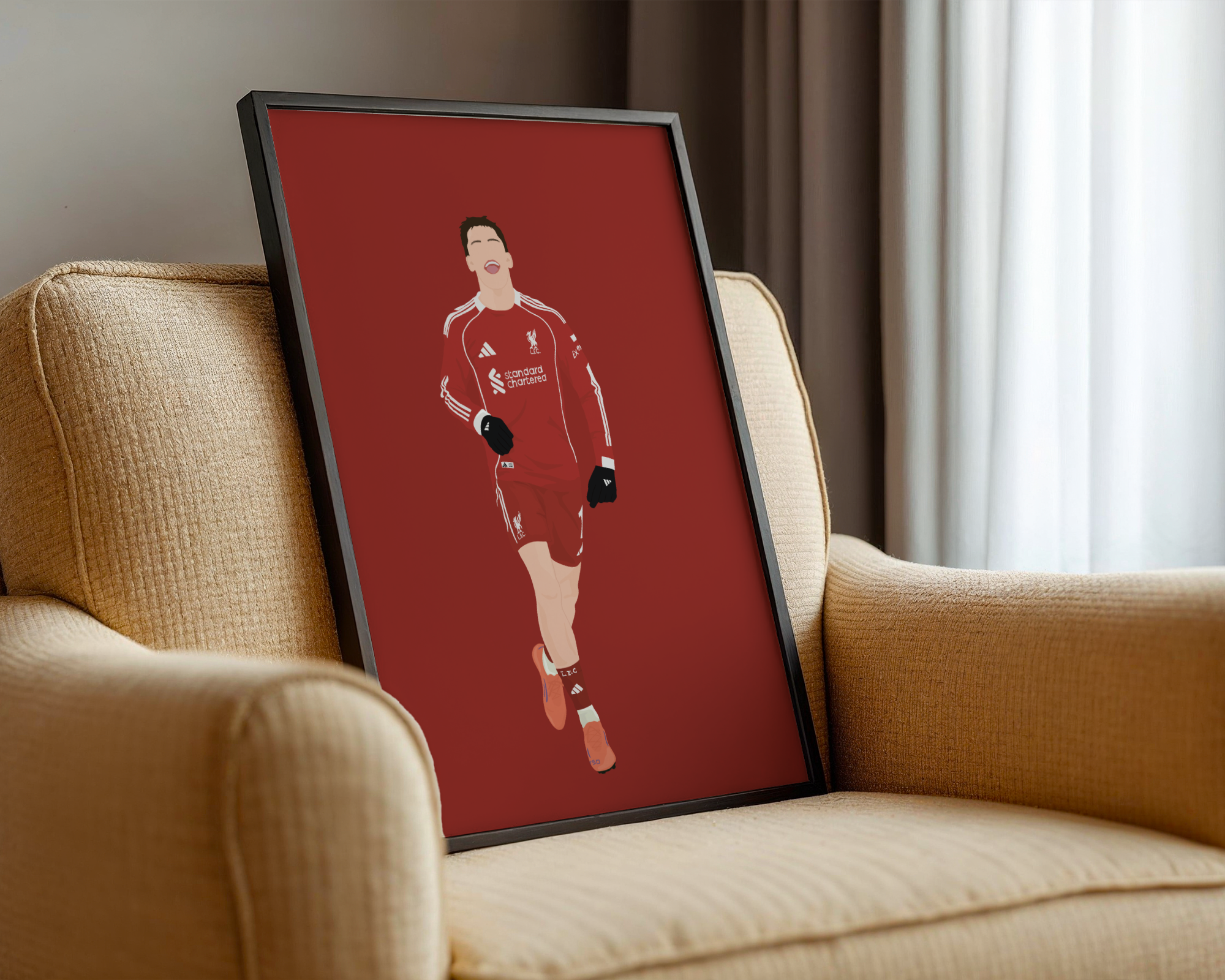 Florian Wirtz Art Print - Hand-Drawn Football Wall Art