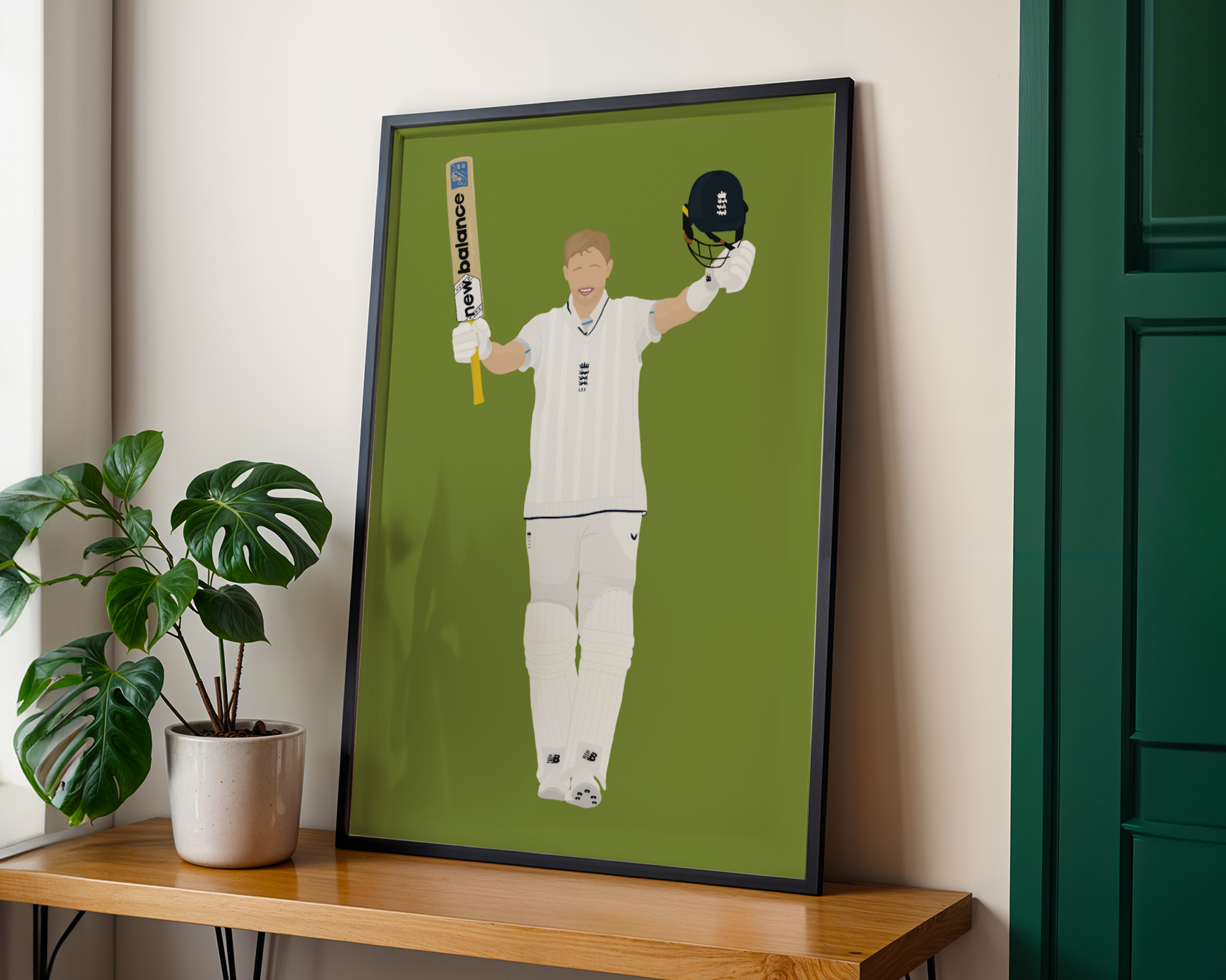 Joe Root Art Print - Hand-Drawn Cricket Wall Art