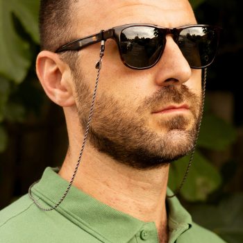 James Men’s Gunmetal Rope Glasses Chain