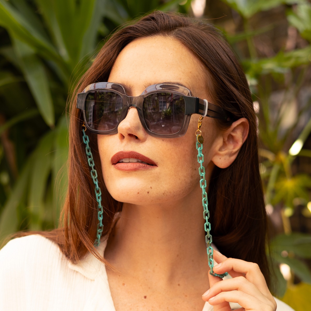 Sofia Turquoise Marbled Acrylic Glasses Chain