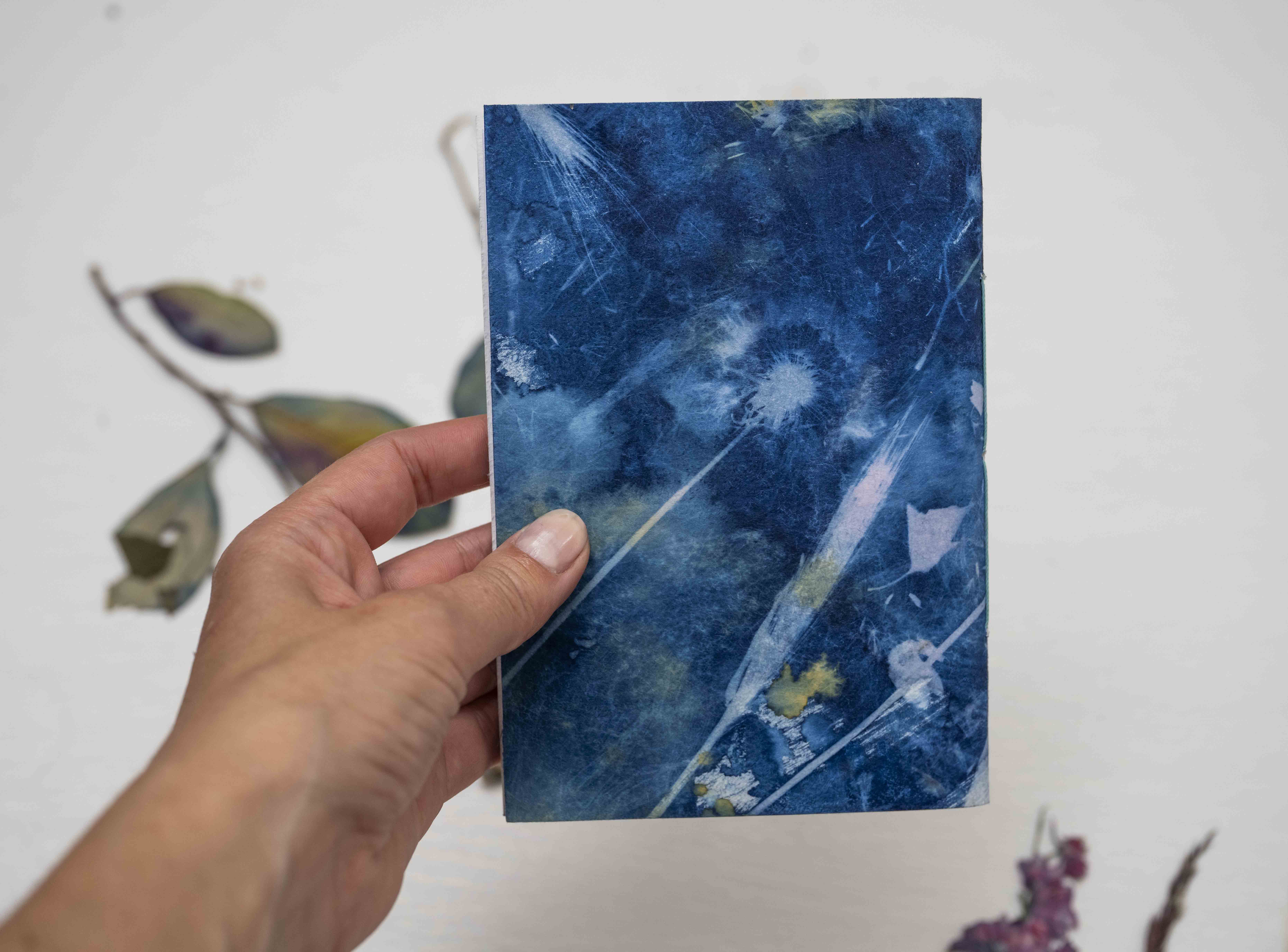 Handmade Notebook Pocket Journal - Cyanotype