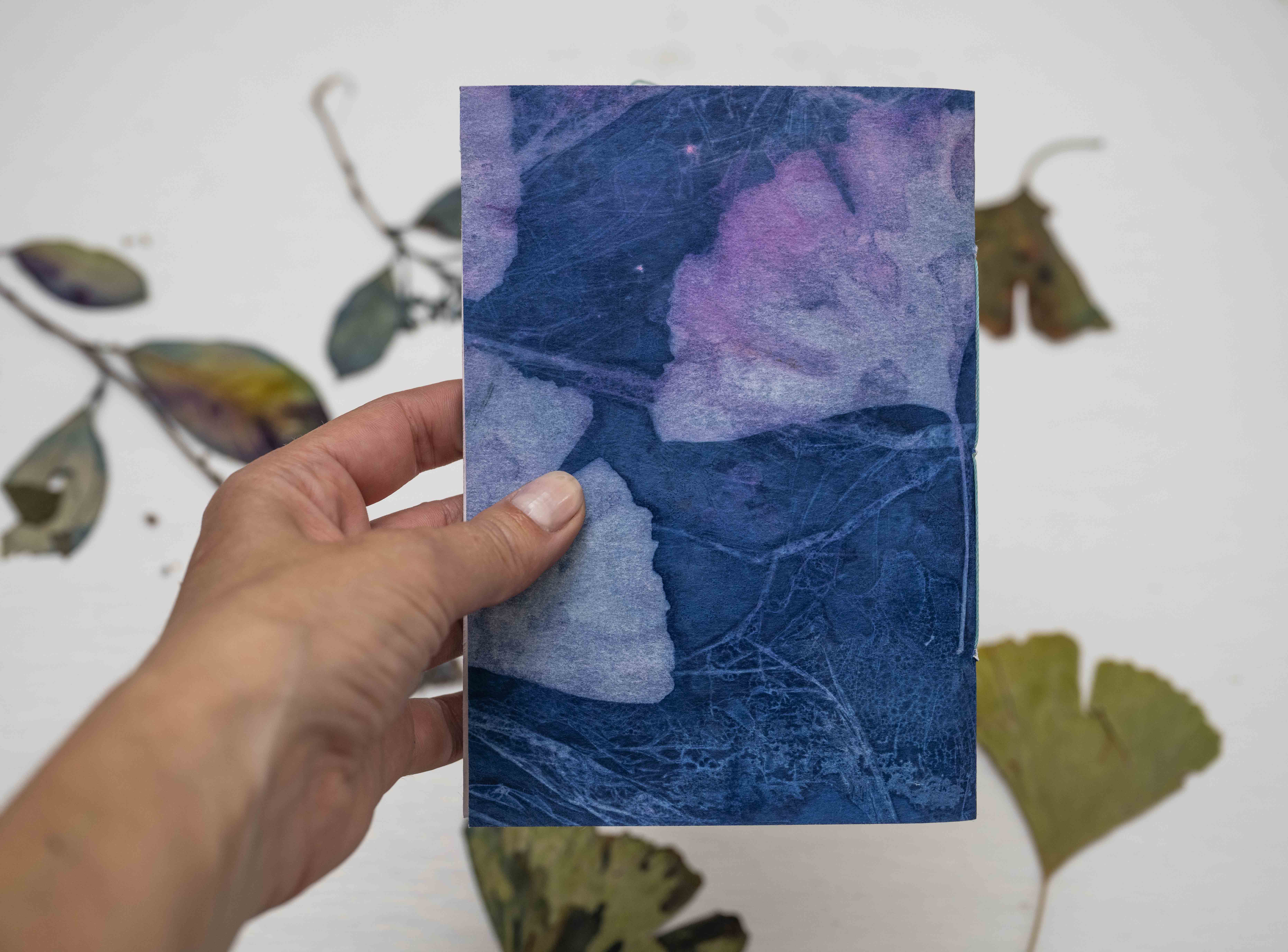 Handmade Notebook Pocket Journal - Cyanotype