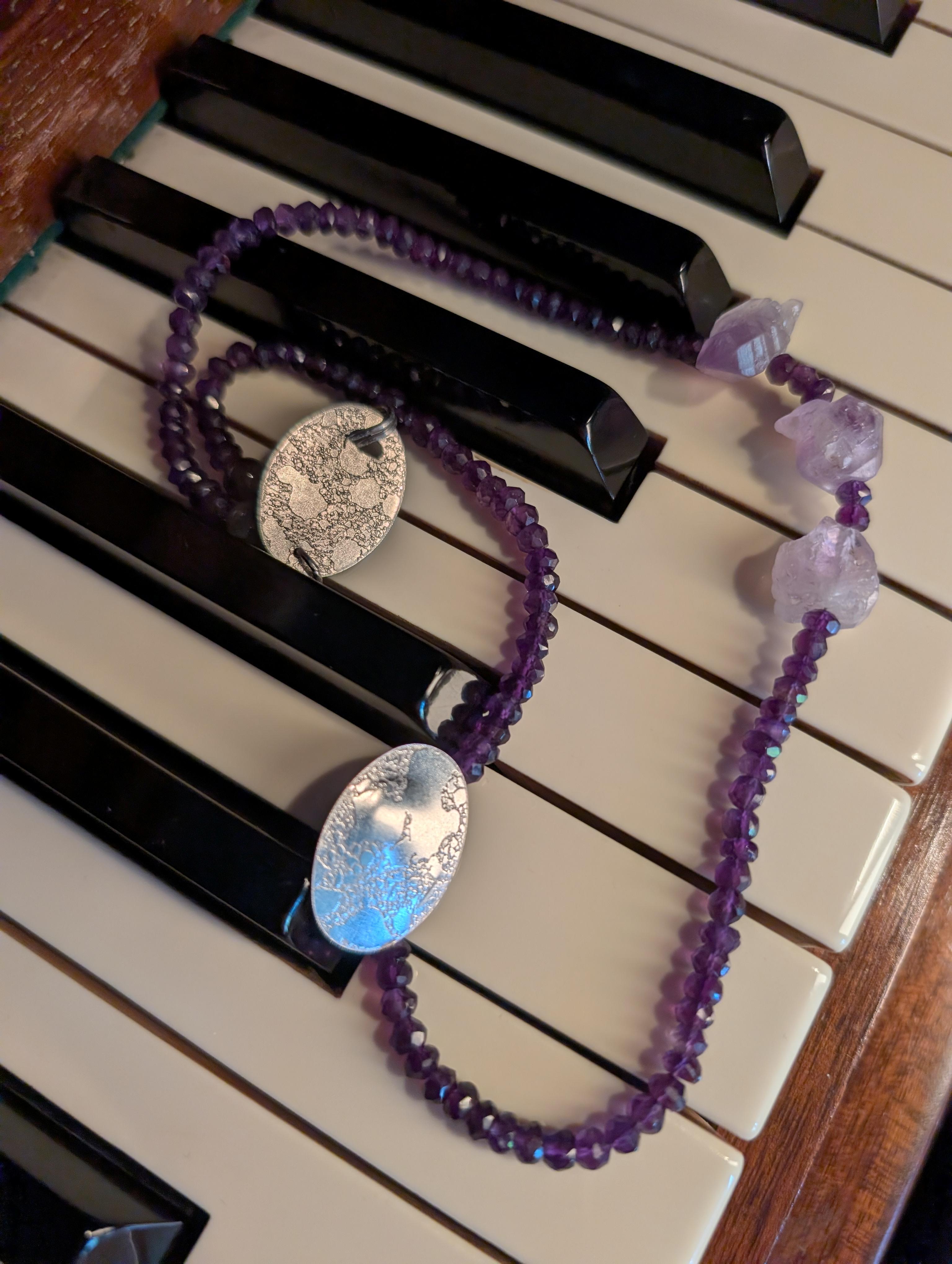 Chunky amethyst necklace