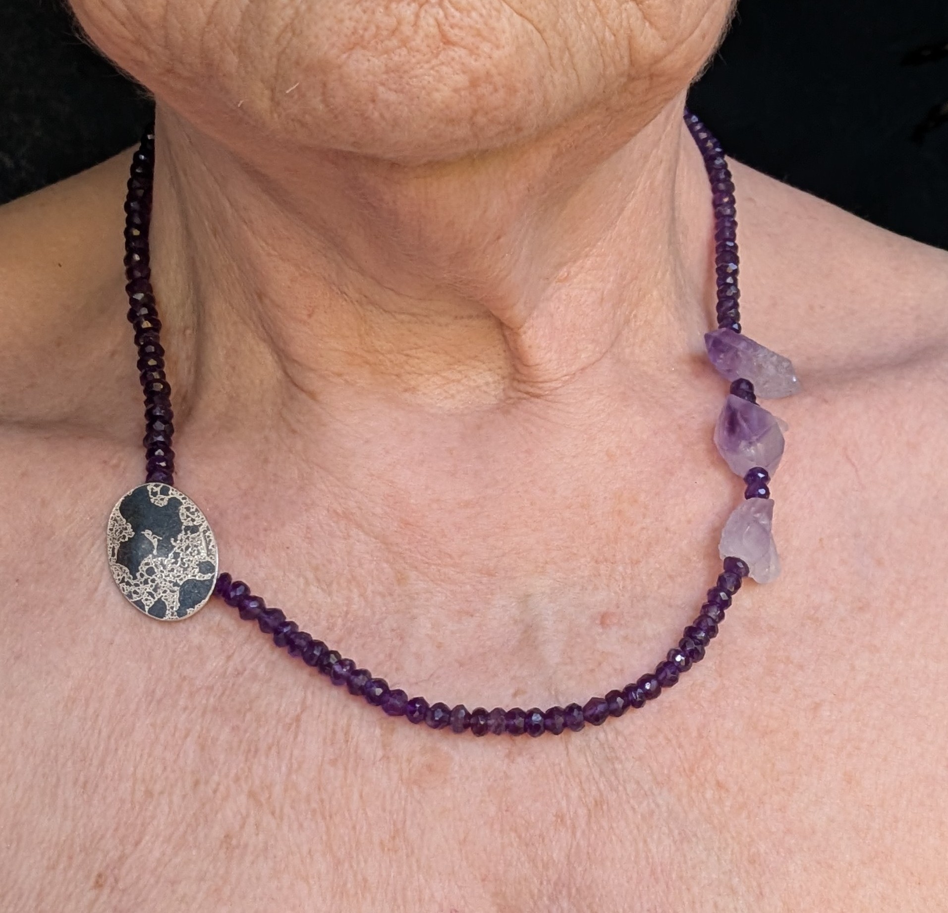 Chunky amethyst necklace