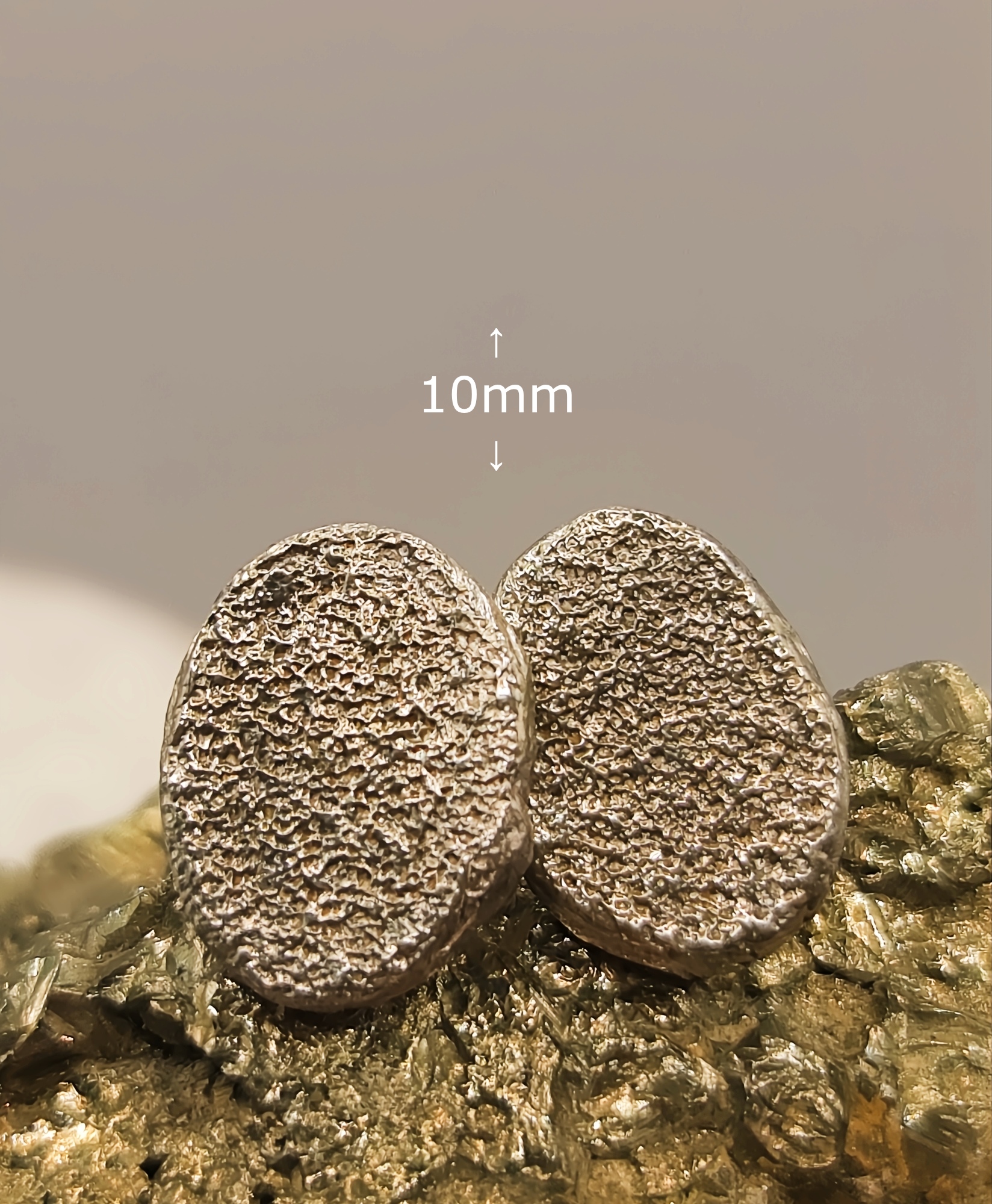 Sterling Silver Sandcast Effect Stud Earrings