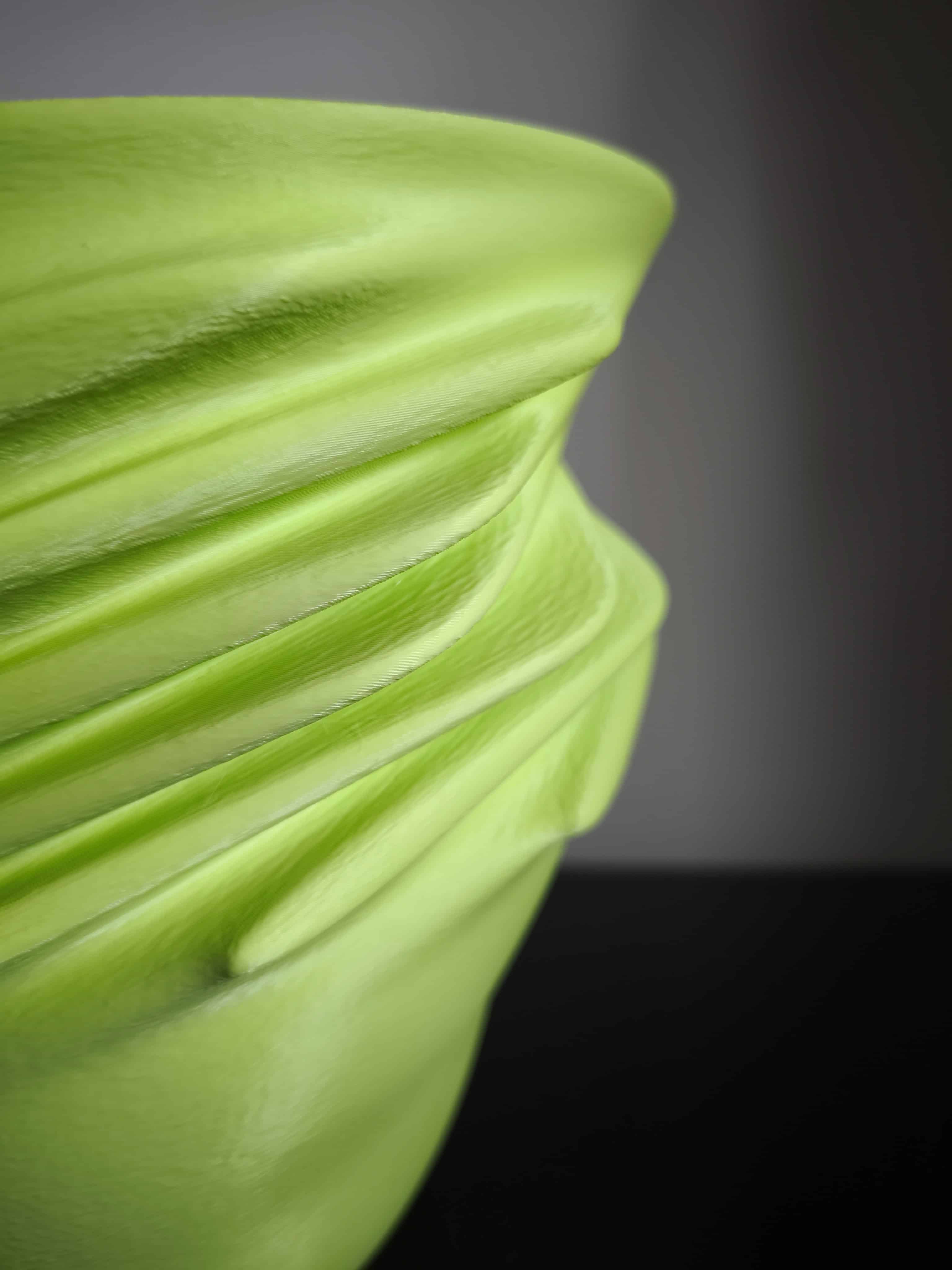 Modern sculptural wavy vase