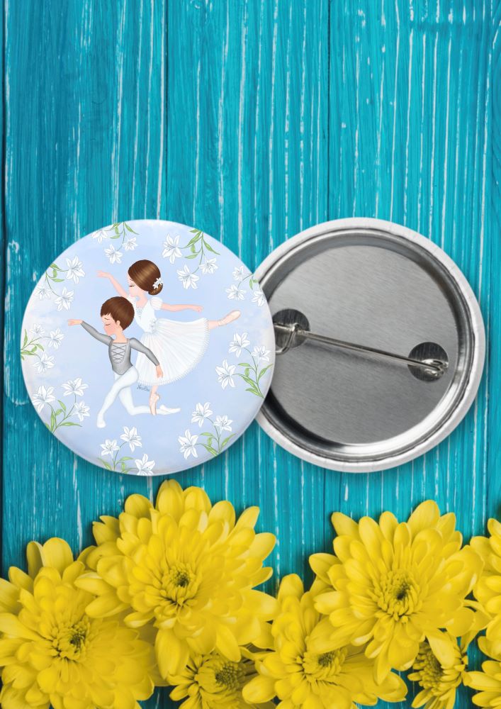 Pin Buttons Theme Ballet Giselle - Set of 3