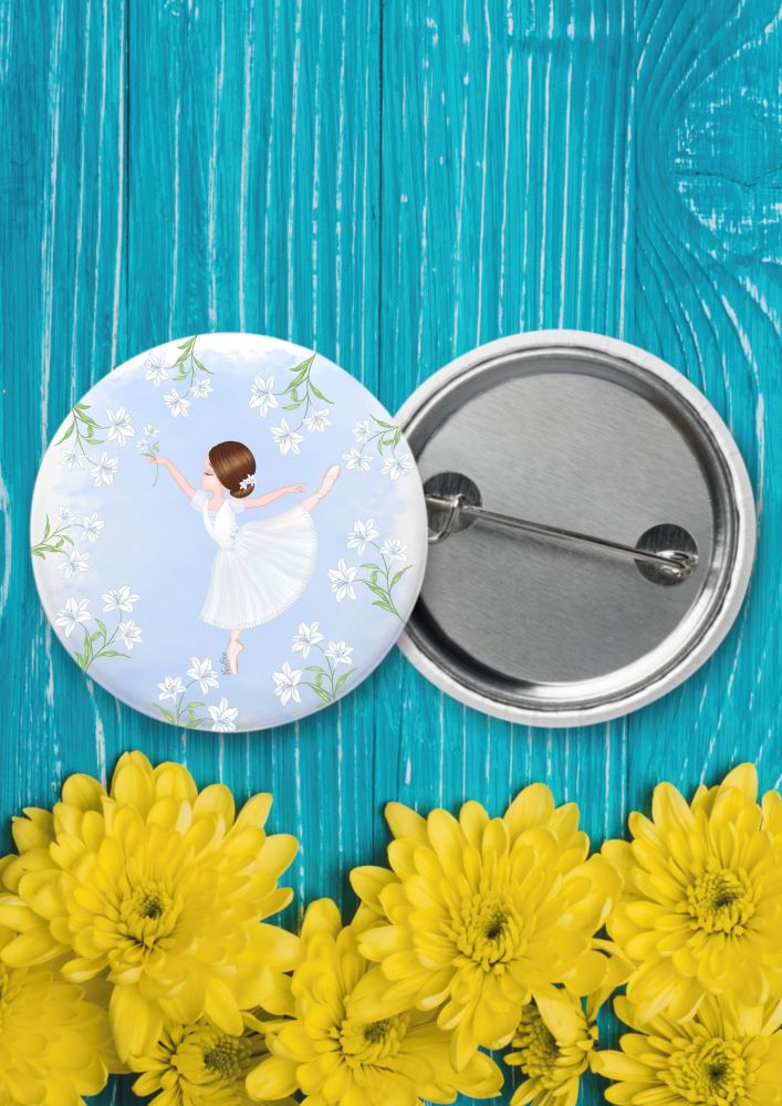 Pin Buttons Theme Ballet Giselle - Set of 3