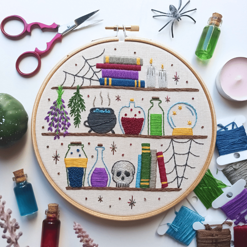 EmBeaRoidery - Halloween potions embroidery kit - Urban Makers
