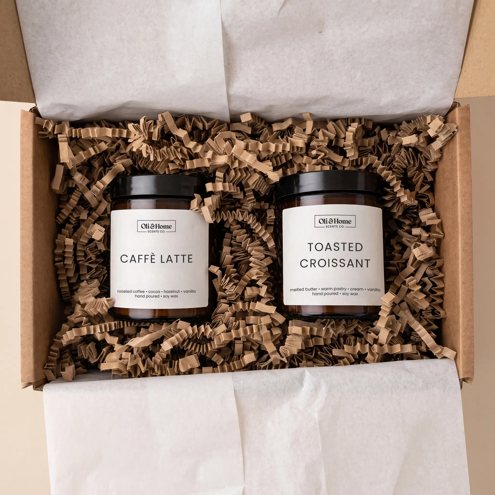 The corner cafe candle gift set by Oli and Home